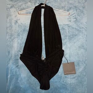 Norma Kamali Black Halter swimsuit